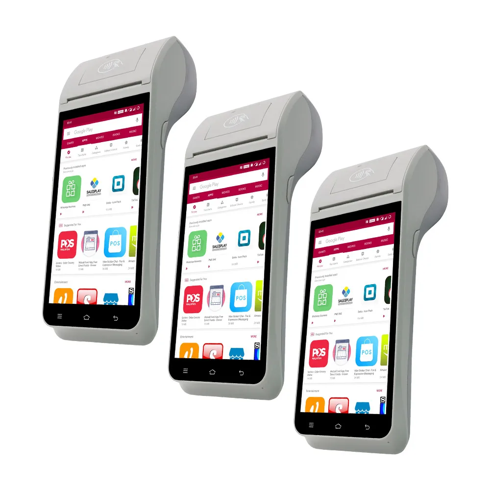 Z91 5 дюймов 4G WIFI портативный Android 11 0 Pos-терминал с сенсорным экраном NFC Встроенный