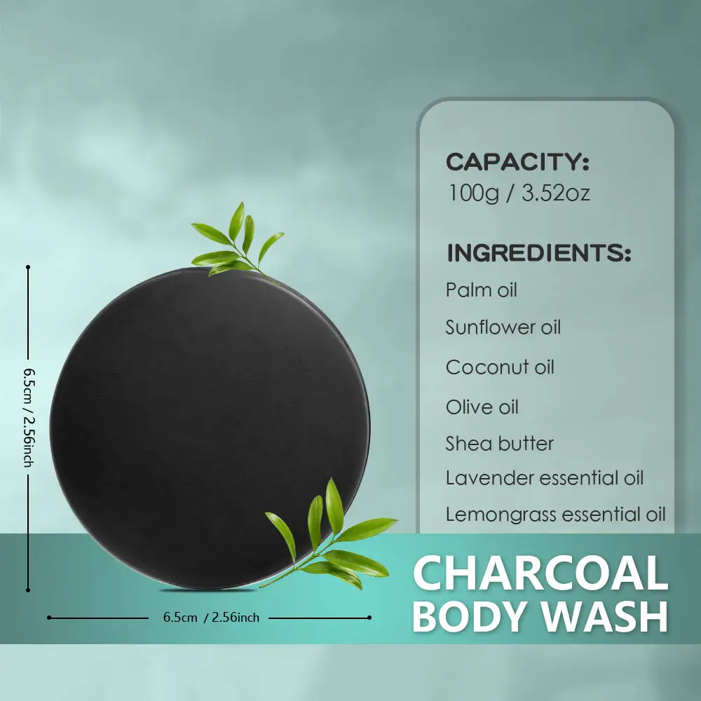 Manufacturers Custom Wholesale Handmade Soap Bar African Organic Charcoal Hand Made Body Mens Black Soap