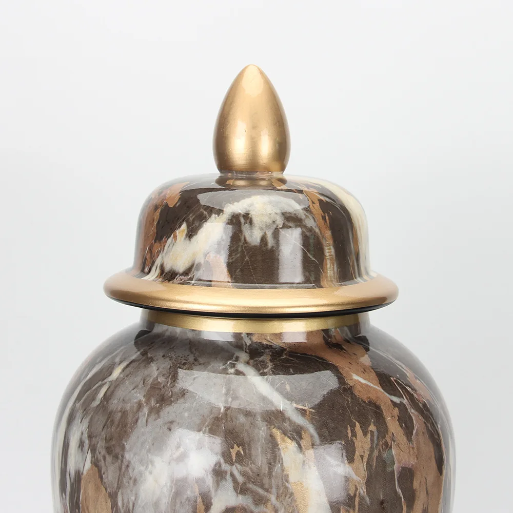 MSH Marble Ceramic General Canister Wedding Flower Arrangement Art Vase Decoration
