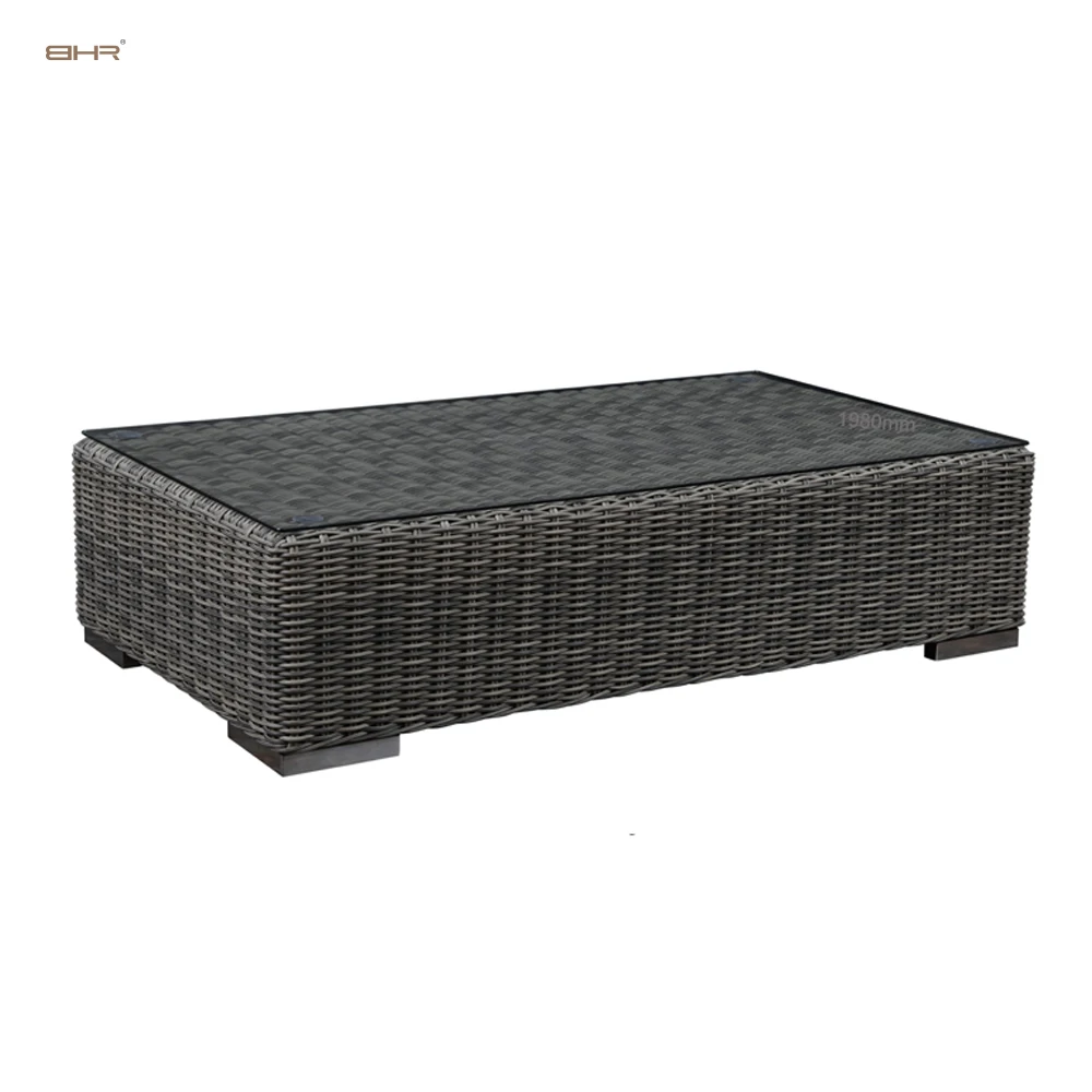 BHR 2022 new product outdoor garden sets corner rattan sofa set rattan furniture garden