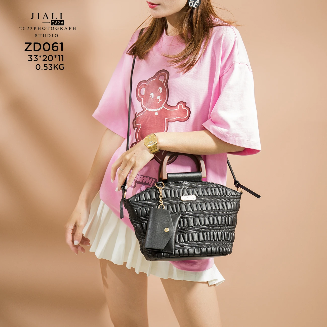 ZD061 Guangzhou Designer sac a main femme handbags New Fashion Wooden Handle Jiali Bags Women Handbags Ladies