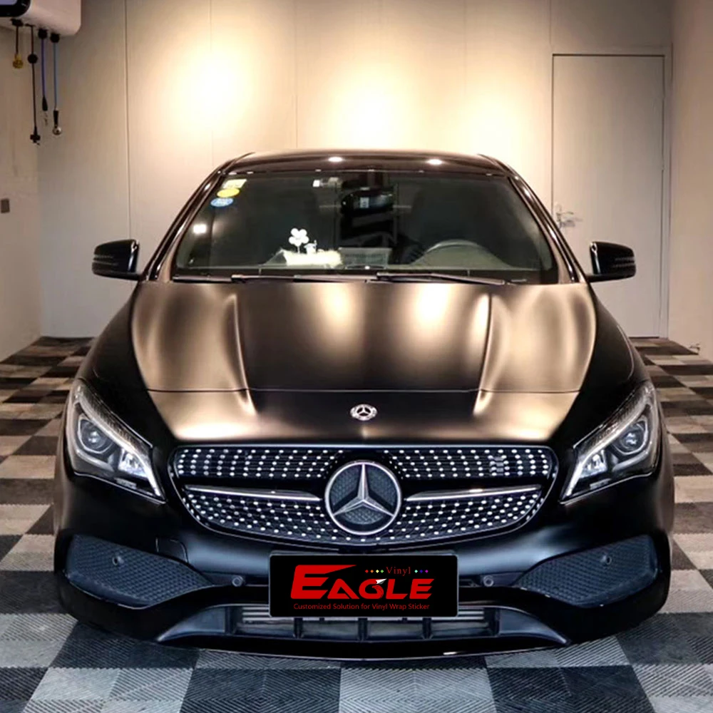 Eagle Super Matte Black Car Wrapping Paper Auto Body Film Vehicle Tint Vinyl With Air Bubble Free