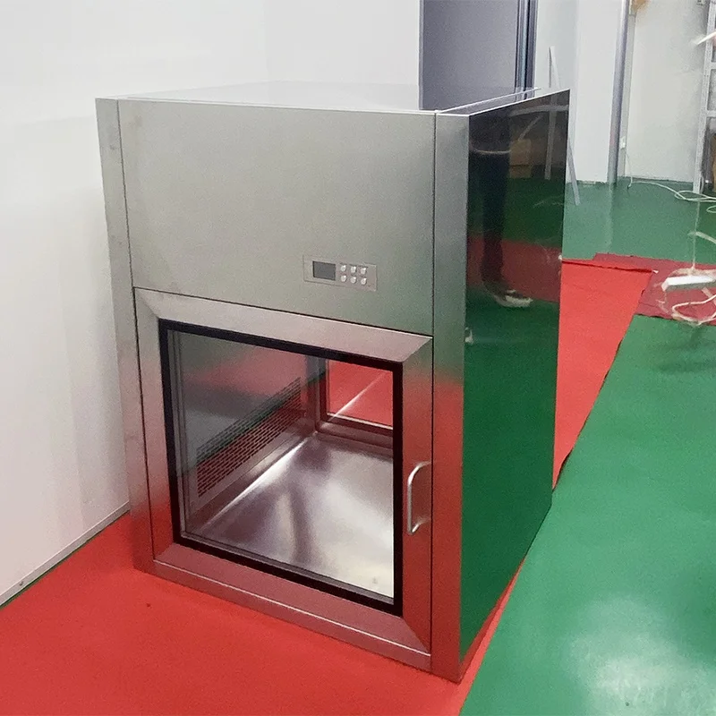 500 X 500 X 500 Clean Room Stainless Steel Static Pass Through Box Transfer Window with UV Light