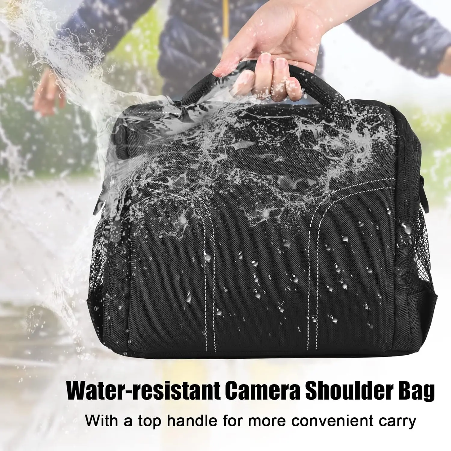 OEM Factory Water Resistant Camera Case Durable Travel Camera Shoulder Bag with Removable Dividers Lightweight Padded Camera Bag