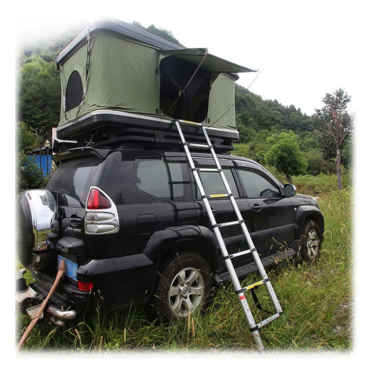 Thick ABS Hard Shell Car Roof Top Tent For Jeep Wrangler Roof Top Tent For 2-3 People Roof Top Tent Hard Shell