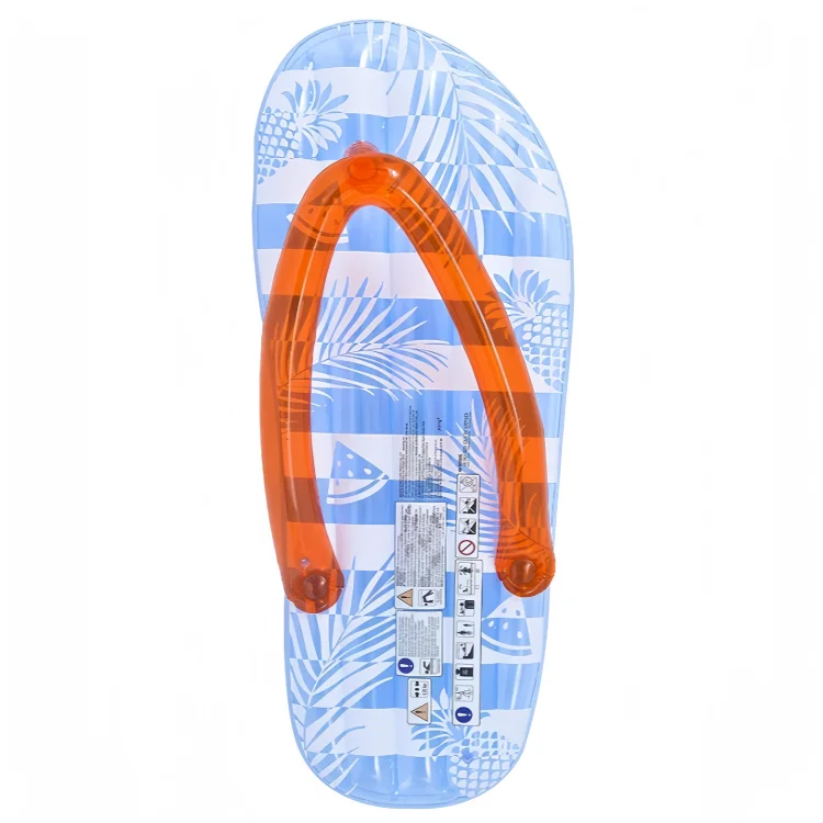 Summer flip flops inflatable rider water pool floating mat shoe inflatable large slippers air mattress floating row