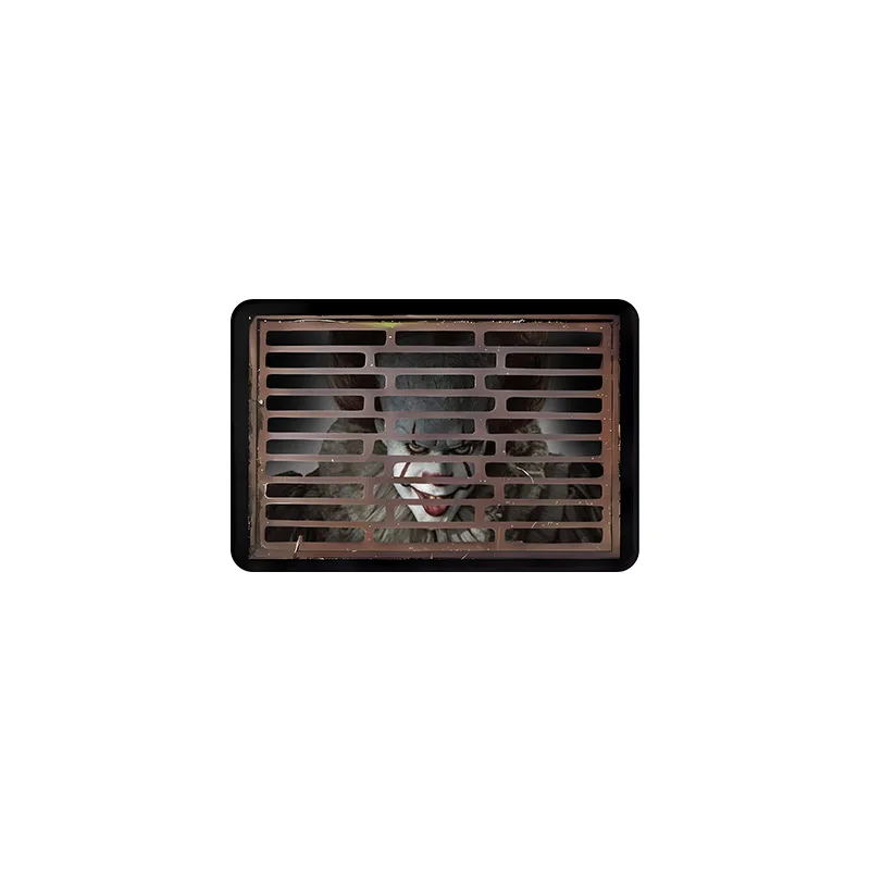 Cross-border Halloween hollowed out clown carpet 3D visual manhole cover household entrance door floor mat wholesale