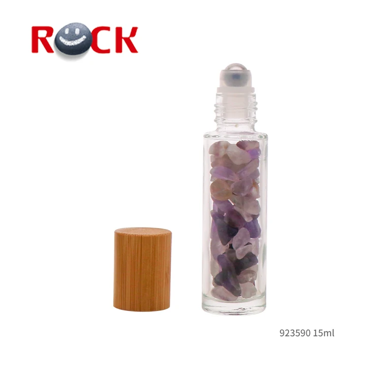 10 ml All Natural Gemstone Top Sale Chips Hot Selling Crystal Glass Roller Bottle