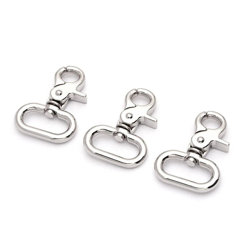 Wholesale Silver Metal Swivel Snap Hook with Round Key Ring for Bags and Keychains
