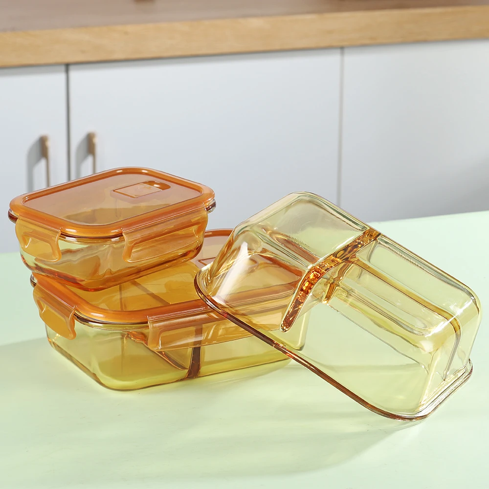 High Quality Colored  Glass Bowl Set Fruit Bowl Glass Plate Pot Wholesale Glass Bowls With Lid
