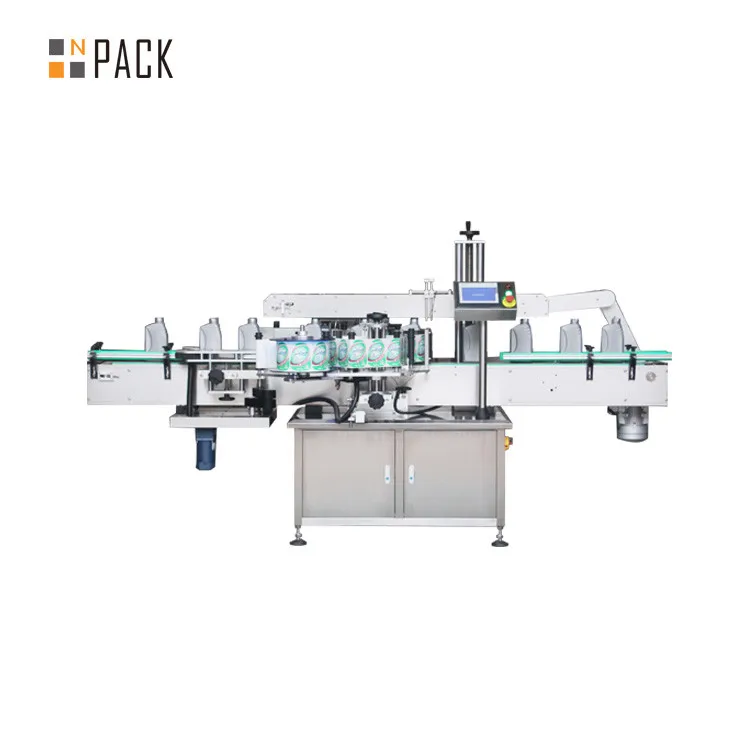 Npack Full Automatic Double Sided 5 Gallon Big Plastic Bottle Pail Sticker Labeling Machine For Plastic Bucket