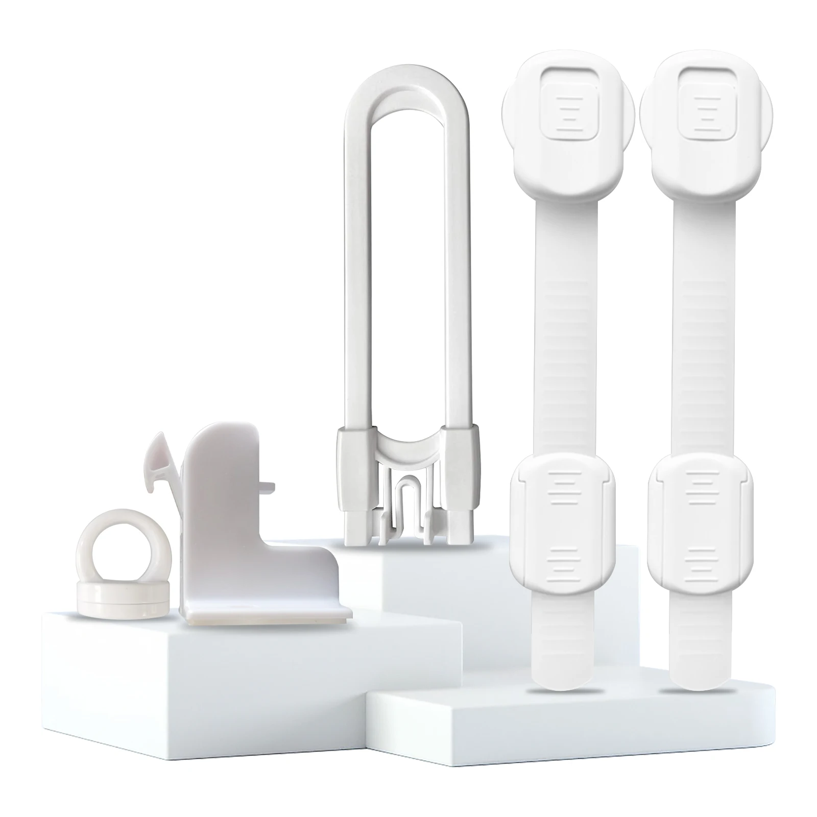 Baby Proofing Kit Adjustable Strap Latches sliding door security lock Magnetic Cabinet Lock All-in-one Value Child Safety kit