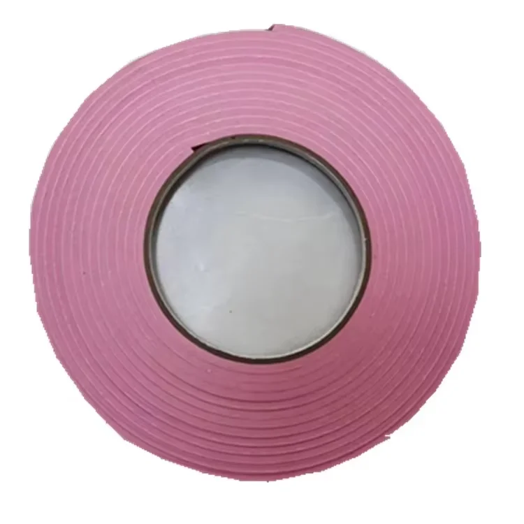 custom 3mm thickness pre cut strip double sided Acrylic Adhesive Hot Melt coated glued pink color eva foam tape