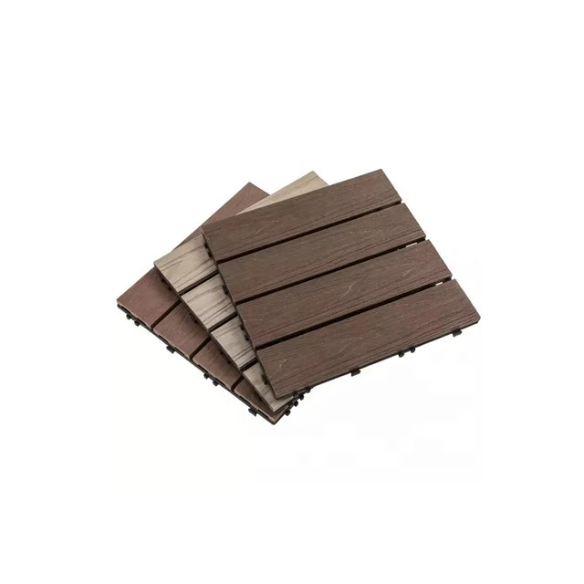 Non-slip Wood Composite Decking Tiles Wood Deck Tiles Cheap Interlocking Outdoor Deck Tiles