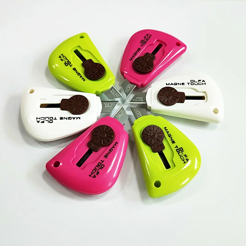 Японский портативный нож с магнитом может адсорбировать 3 вида цветов опционально художественный для распаковки Экспресс-резки бумаги