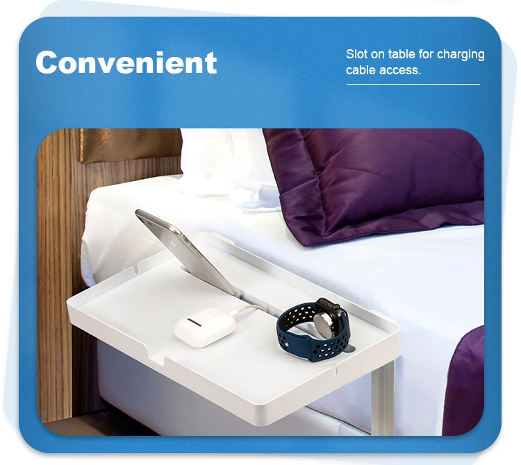 painted steel bed shelf storage tray bedside table shelf phone stand for bed