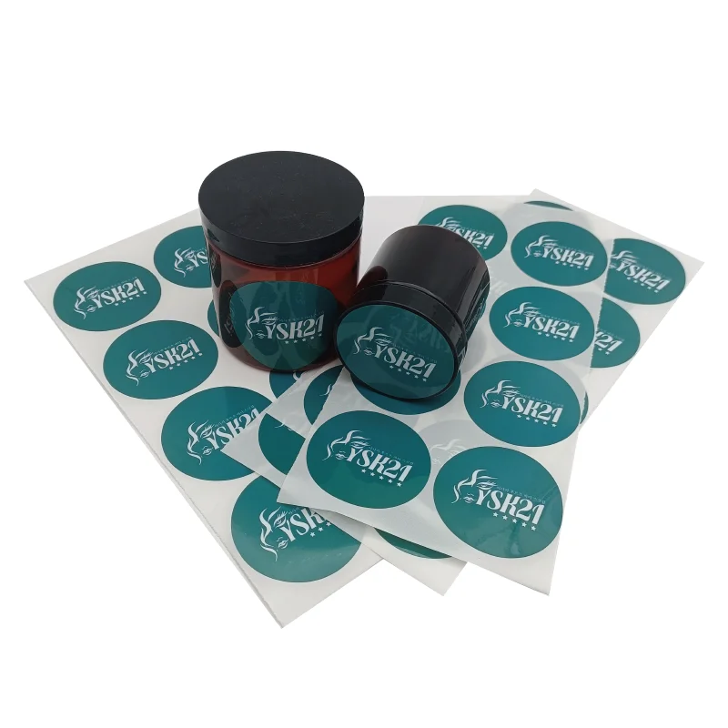 Custom self adhesive round label glossy waterproof vinyl sticker printed sheet label