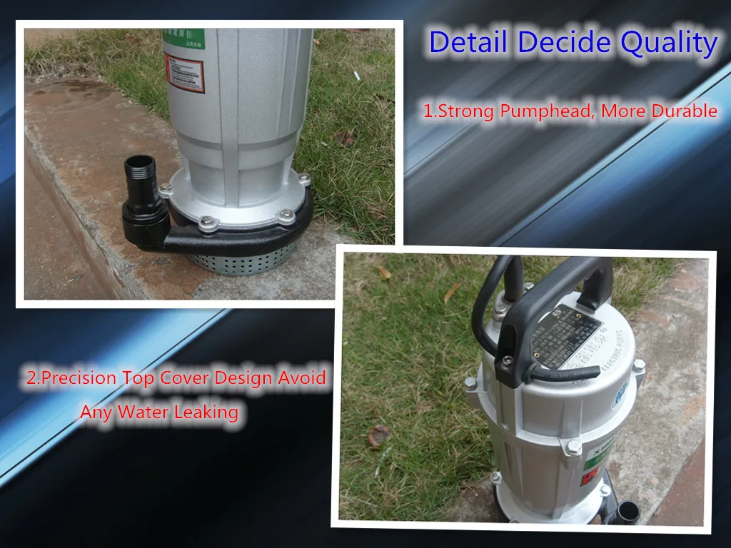 Factory direct sale QDX 0.75kw 1hp 220v single phase with switch float electric submersible water pump