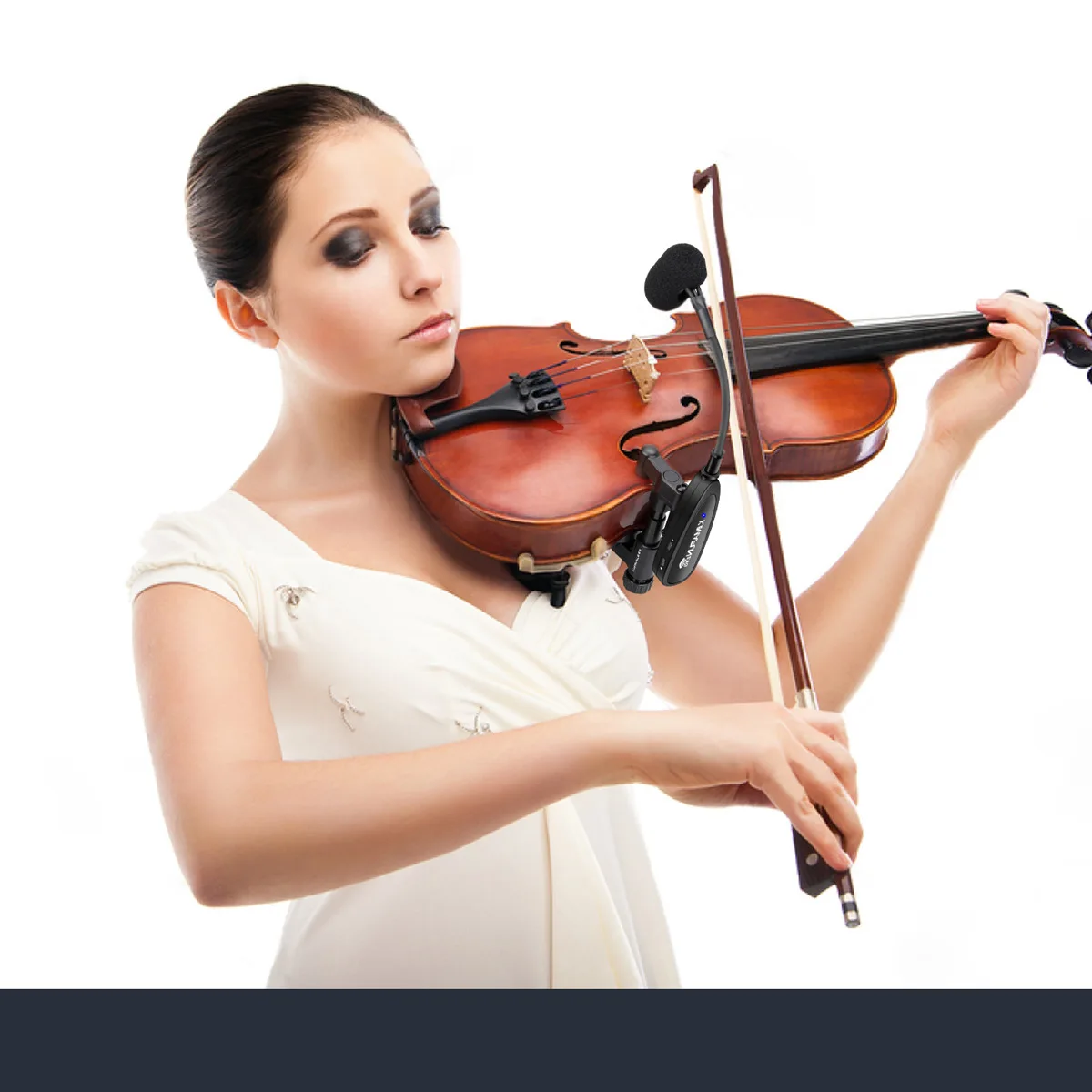 KIMAFUN Wireless violin microphone 2.4G wireless musical instrument accessories microphone system for classic violin