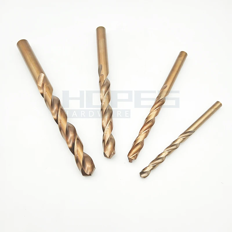 High quality 1.0-20mm HSS M35 Co5 Cobalt Twist drill bits with straight parallel shank for stainless carbon steel