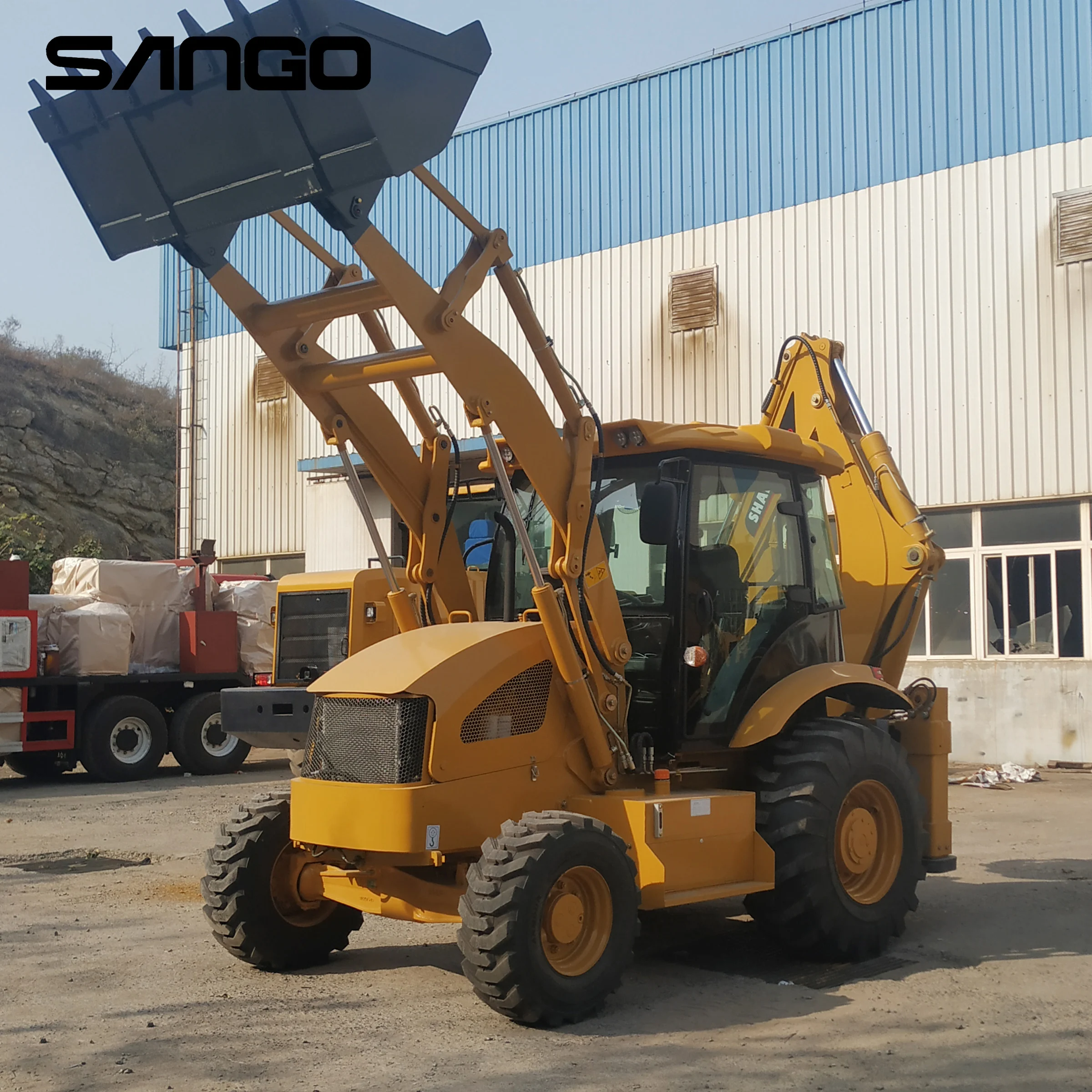 earth-moving machinery Chinese mini tractor rear backhoe small wheel loaders backhoe attachments quick attach auger price list