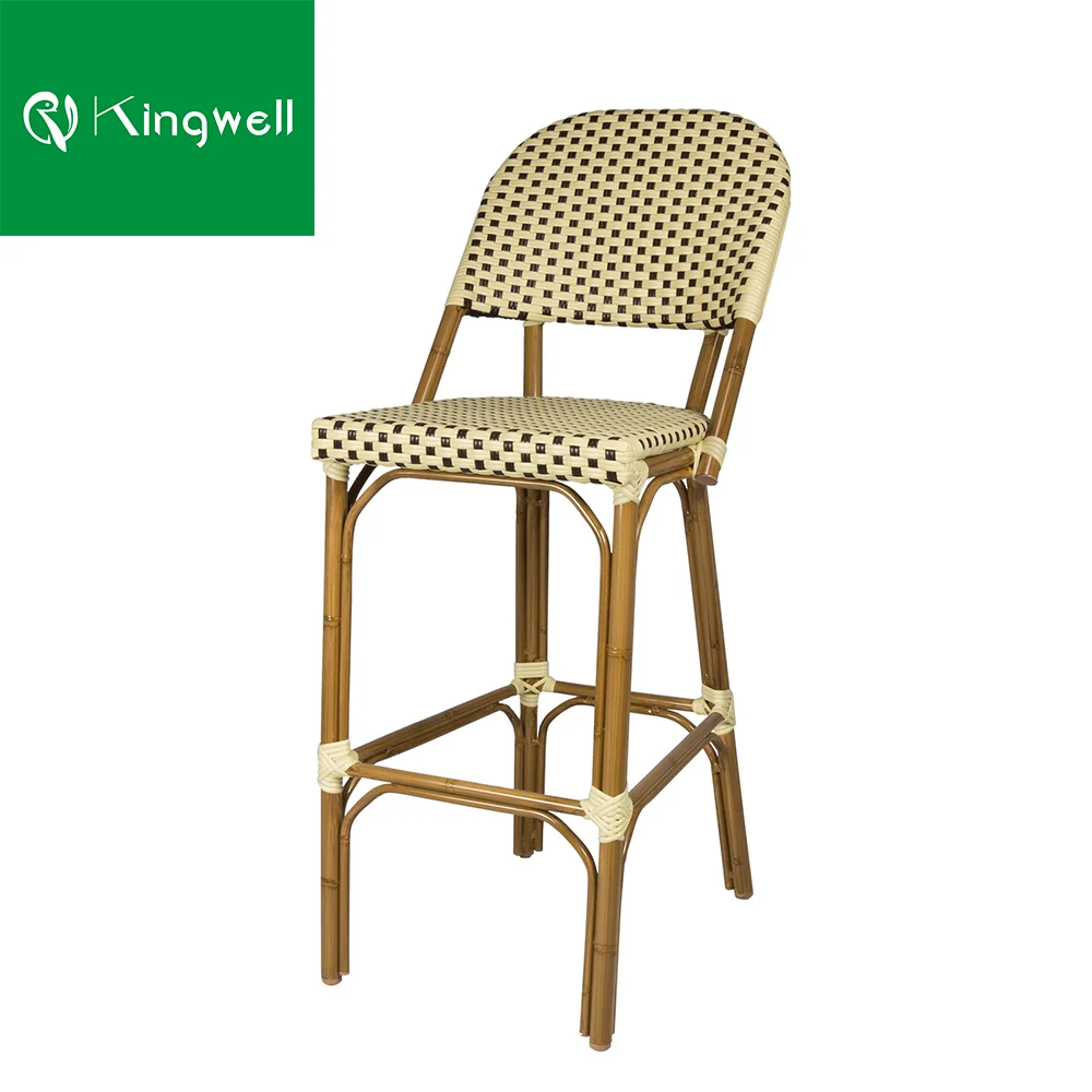 Используется в ресторанах и бистро, ротанговая барная мебель, уличный барный стул