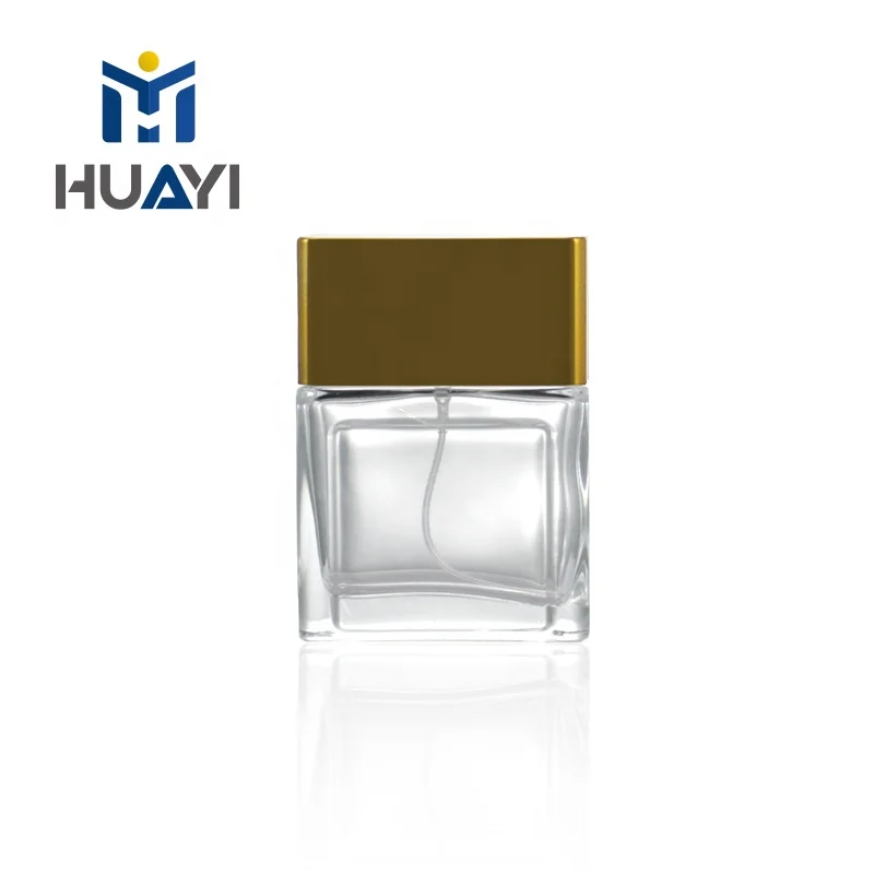 HUAYI wholesale women men 50 ml 15/410 screw neck cute cosmetic empty clear glass perfume bottle