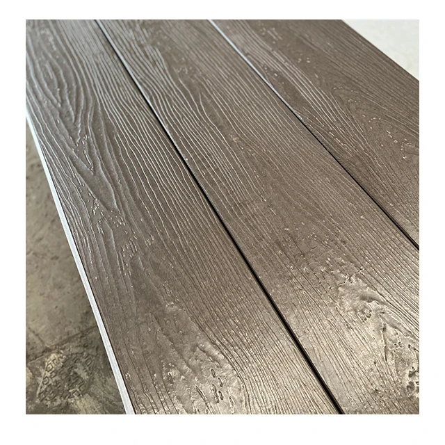 3D wood grain fiber cement board for outdoor decking