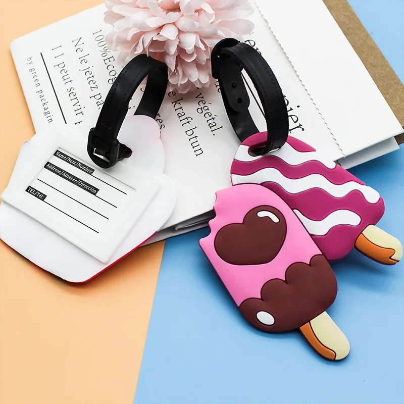 Wholesale Cartoon Travel Check-in Tags PVC Soft Plastic Luggage Tags Pendant Luggage Tags Luggage for Baggage Accessories