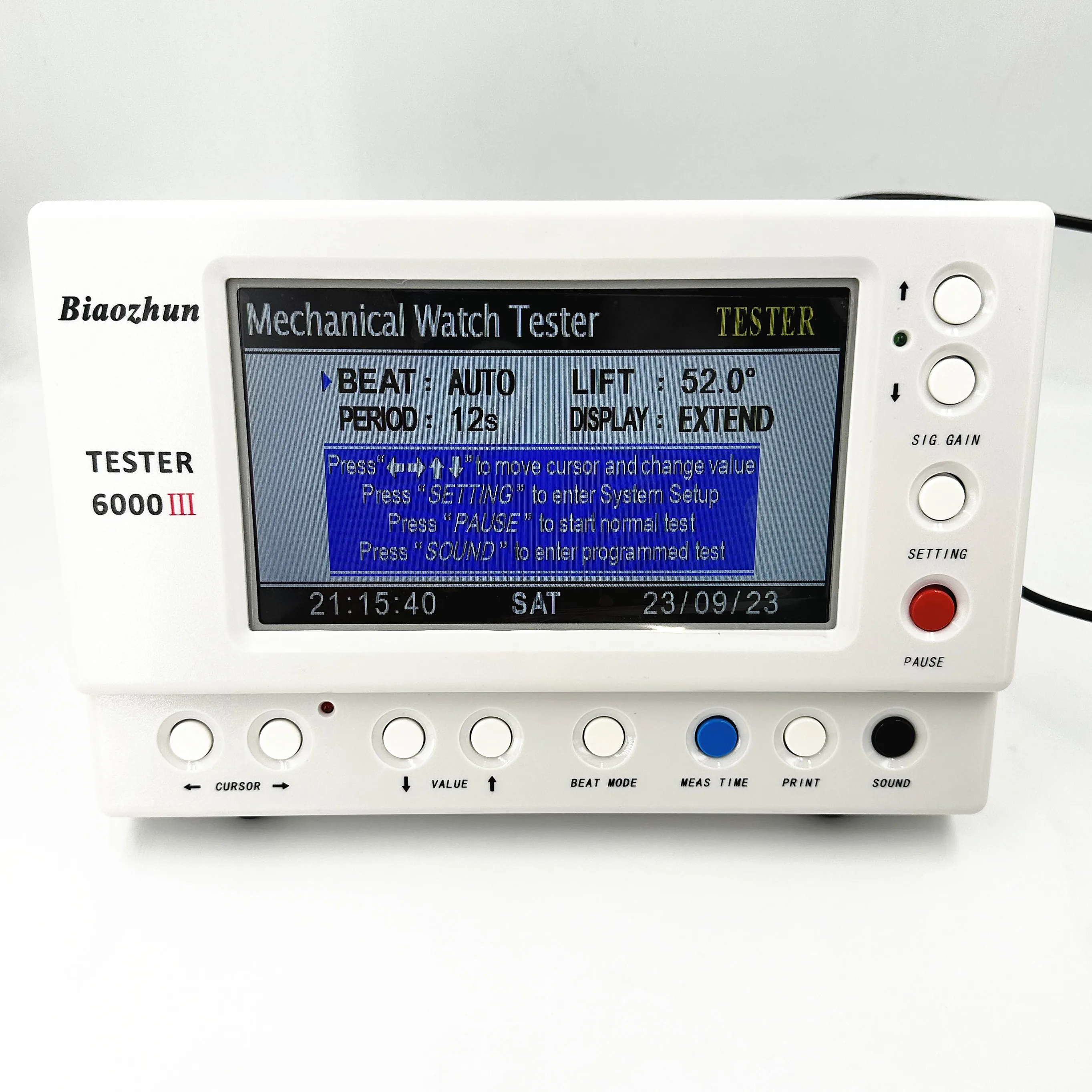 High quality NO.6000 watch tester and calibrator for testing the timing of mechanical watches