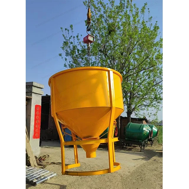 Concrete Tower Crane Hopper Thickened Oblique Nozzle Hopper Flat Site Mortar Tray Concrete Hopper