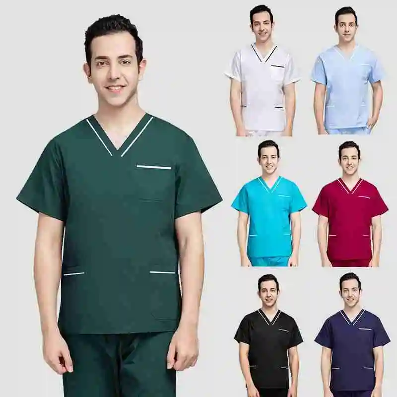 Hot sell nurse uniform medical scrubs vita ge medical scrub doctor nurses hats scrub medical