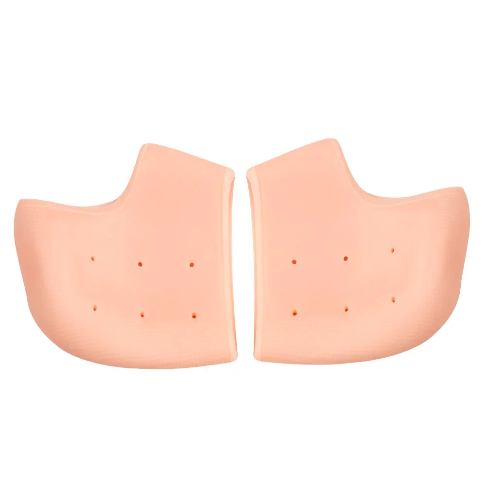 Silicone Heel Cushion Protector Plantar Fasciitis Insert Breathable Gel Heel Cups for Dry Cracked Heel