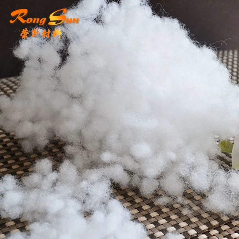 100% Polyester PP Cotton Fiber 7D Recycled Staple Siliconized Pattern Hollow Conjugated Style Use for Filling Material