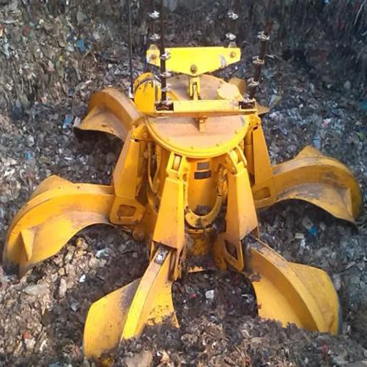 wholesale Custom waste garbage domestic waste electro hydraulic orange peel lotus grab