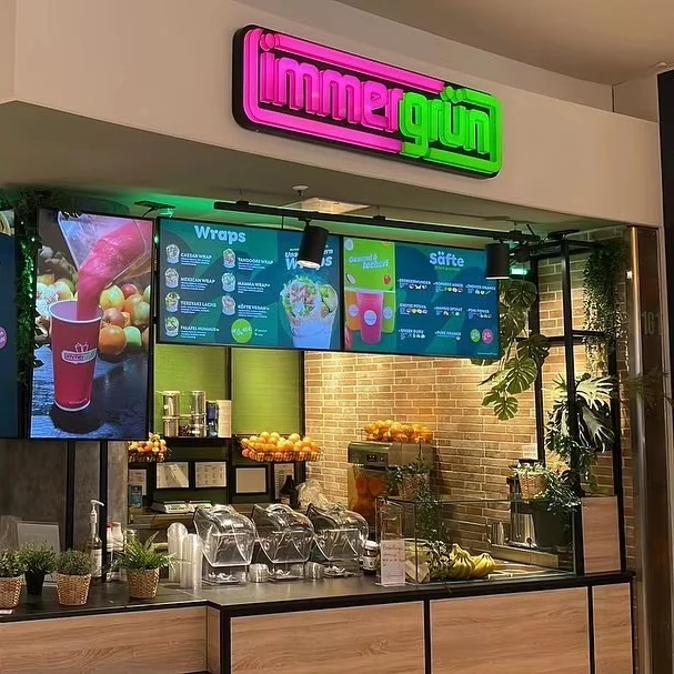 Все новые 2024 цифровой дисплей меню digital signage рекламный монитор для розничного магазина