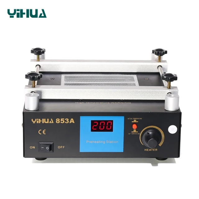 YIHUA 853A SMD BGA rework soldering station preheating desoldering welding tools PCB holder rework soldering station