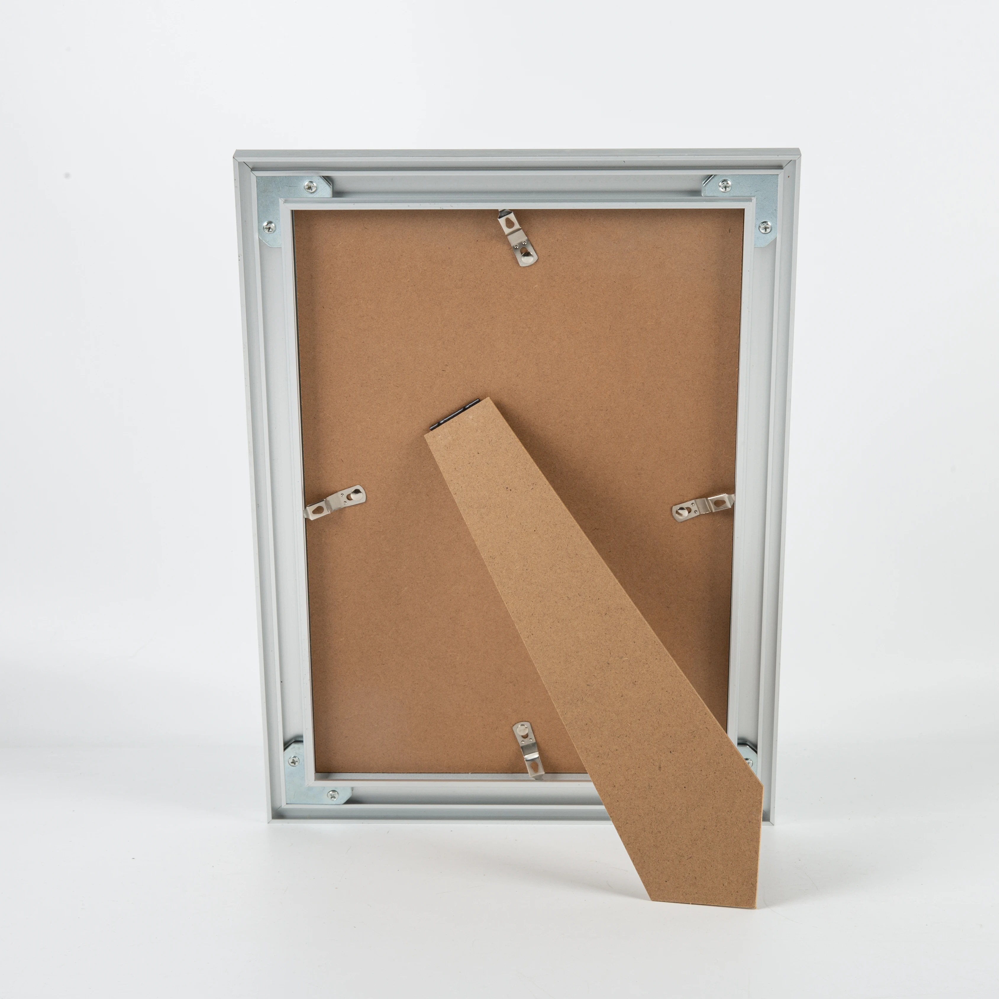 Wholesale Custom Desktop Standing Silver Black A4 Inch Metal Aluminum Alloy Photo Picture Frame With Glass