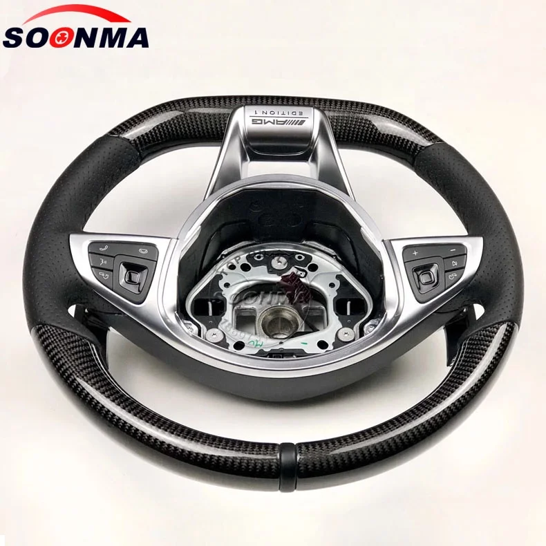 Hot Selling Factory Price Amg Compatible With Mercedes-benz W204 W205 W211 Amg Gle Cla Led Carbon Fiber Steering Wheel