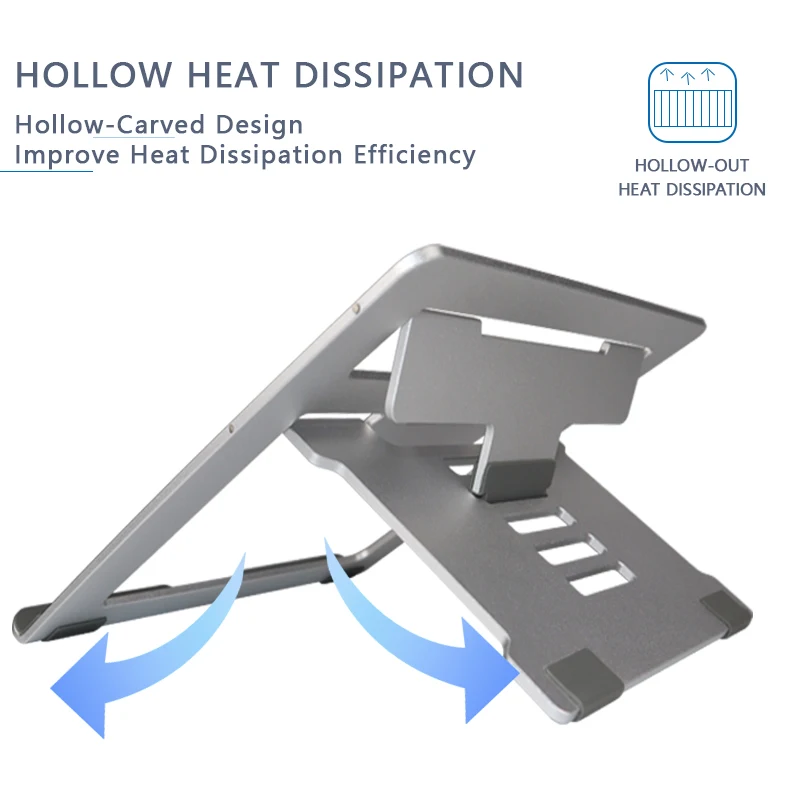 Vertical Foldable Portable Desktop Stable Aluminum Support Pc Cooling Laptop Holder Stand