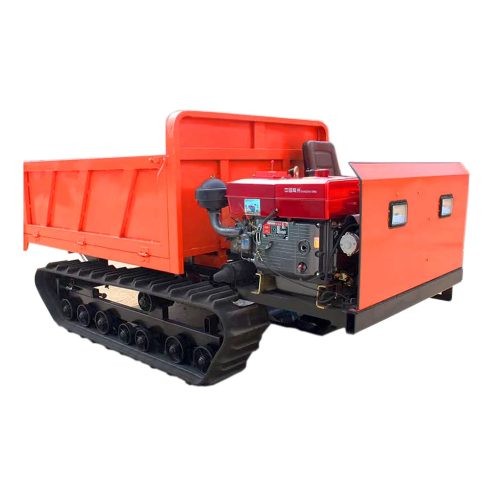 Agricultural 1.5 Tonne Crawler Truck Load Capacity 8-10 Tonne Dump Truck Smooth Hill Climbing