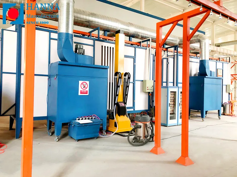 Lamp post steel pipe cabinet complete auto powder coating line for sale