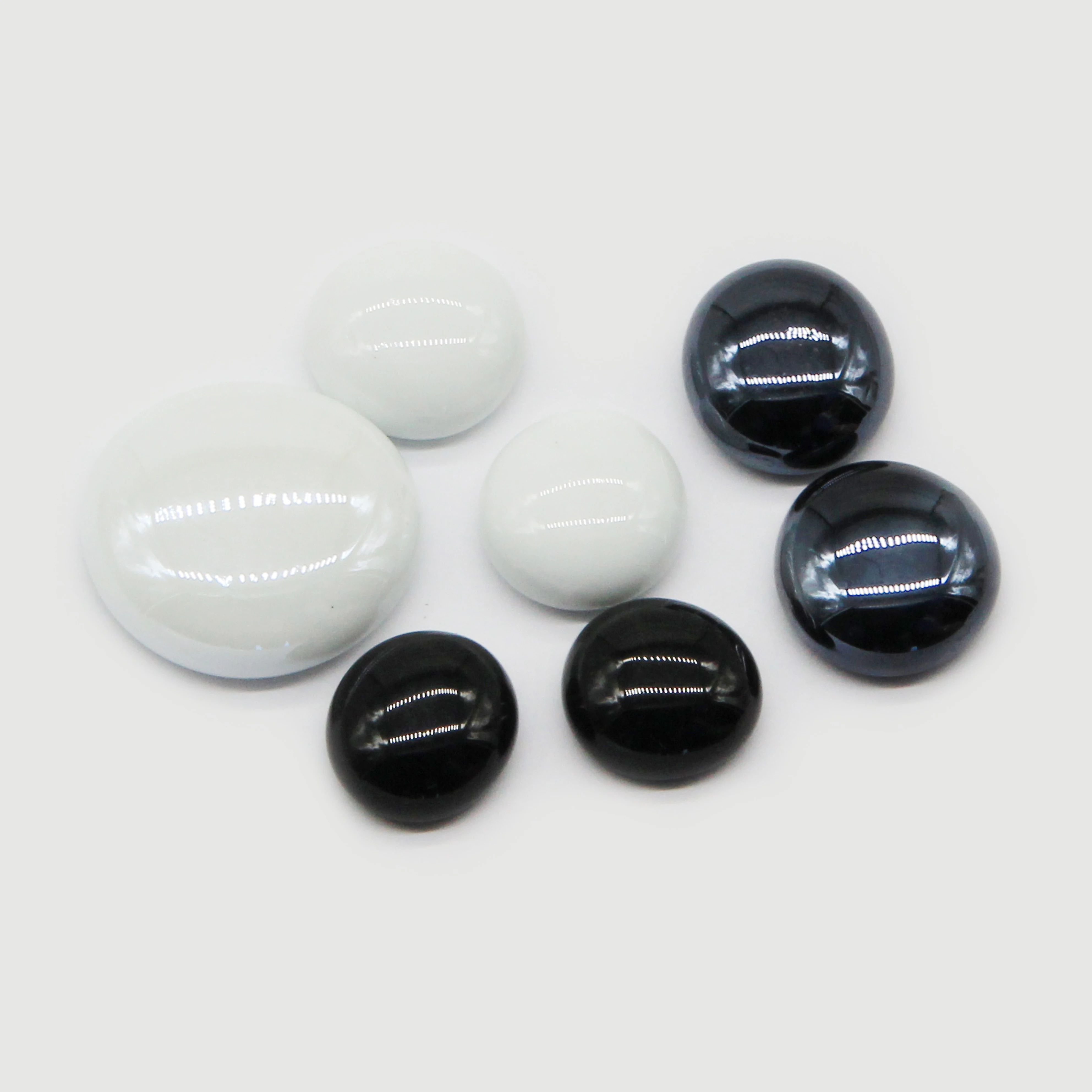 Cheaper round and flat 16mm 17-19mm white glass marble beads