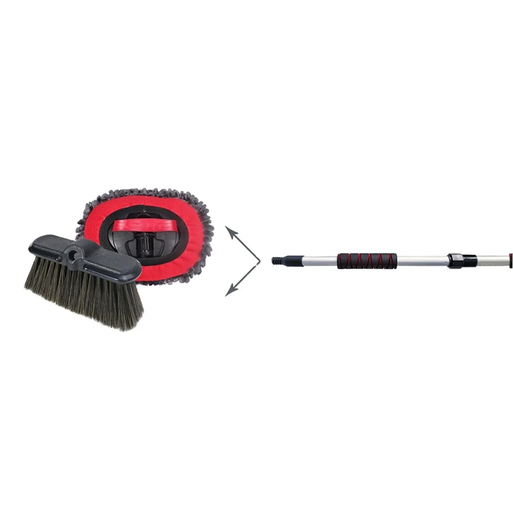 Luxury Long Handle Water Flow Car Cleaning Brush Set
