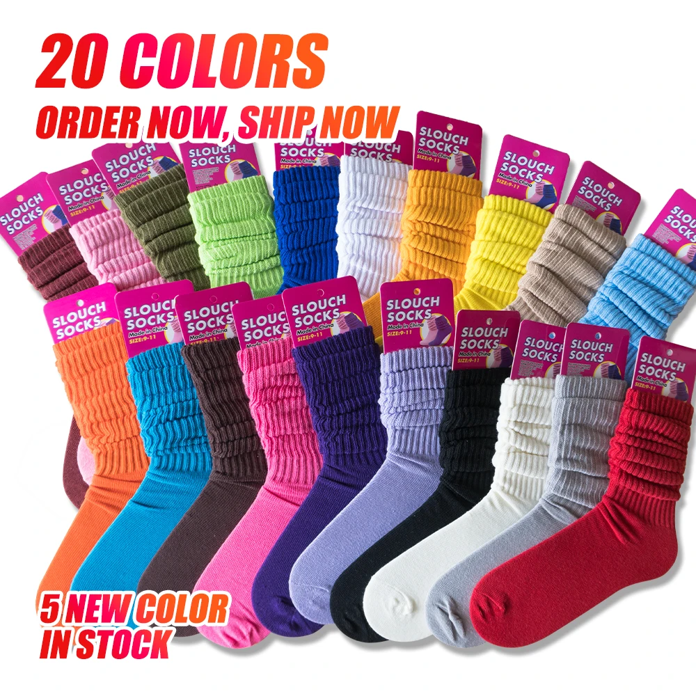  2021Summer new colors hot sale Ladies 80s hooter socks slouch thin