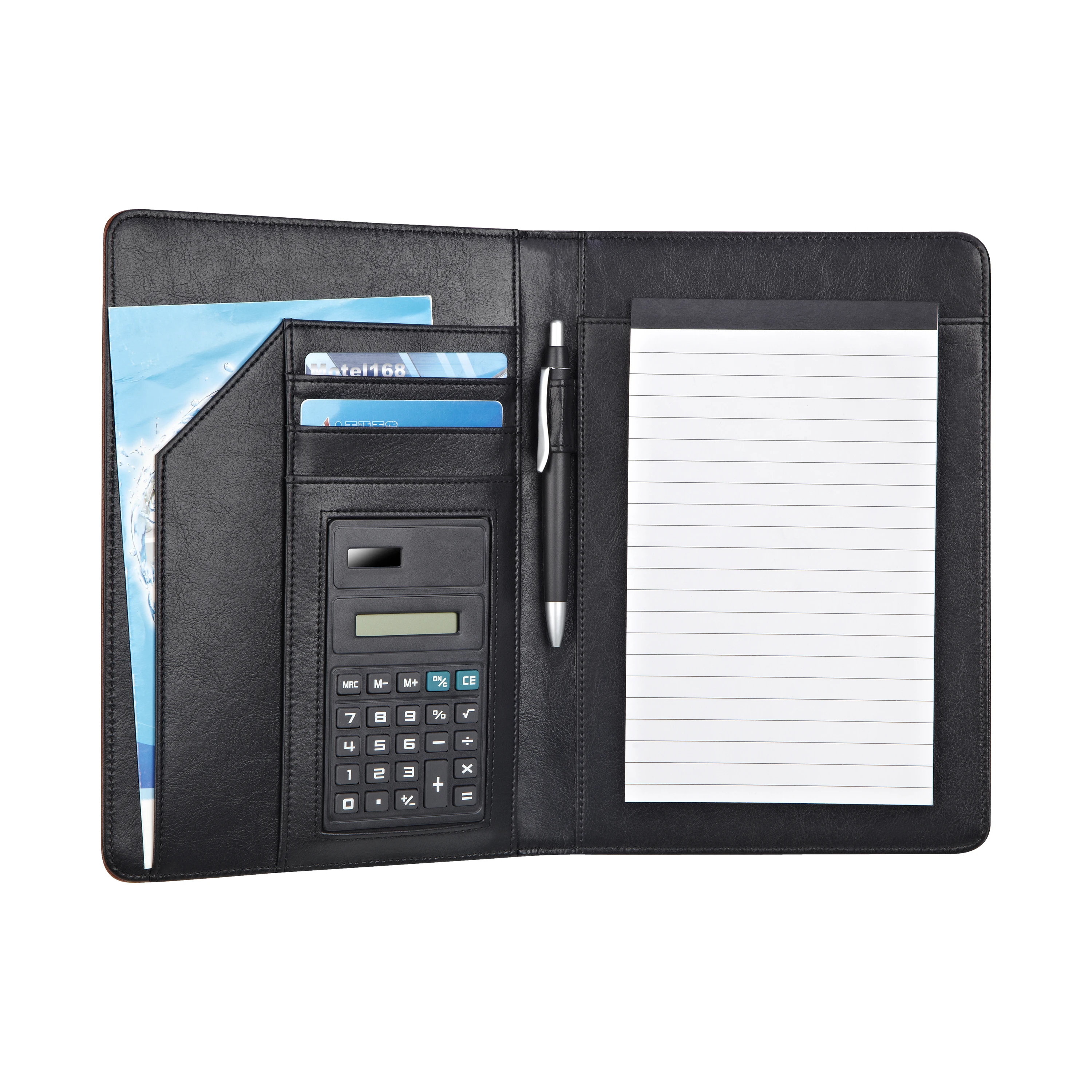 Business Stationery Briefcase Leather A4 For Documents Folder Portafolio With Calculator