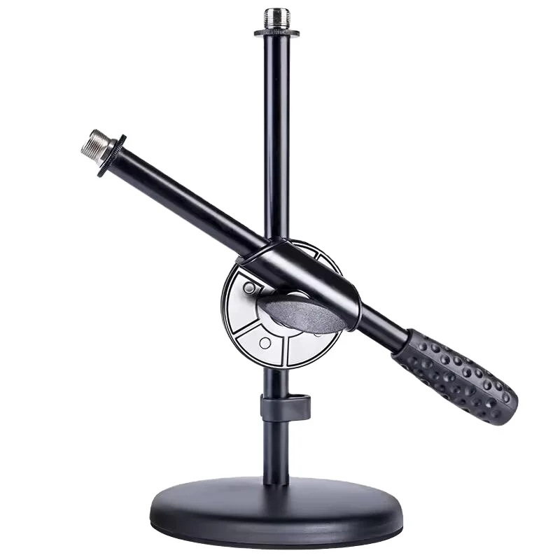 Настольный микрофон с круглой основой регулируемая подставка для микрофона проводной и беспроводной 28 см 1 5 кг