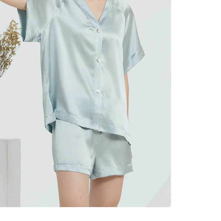 Custom 16mm 100% pure silk pyjamas girl