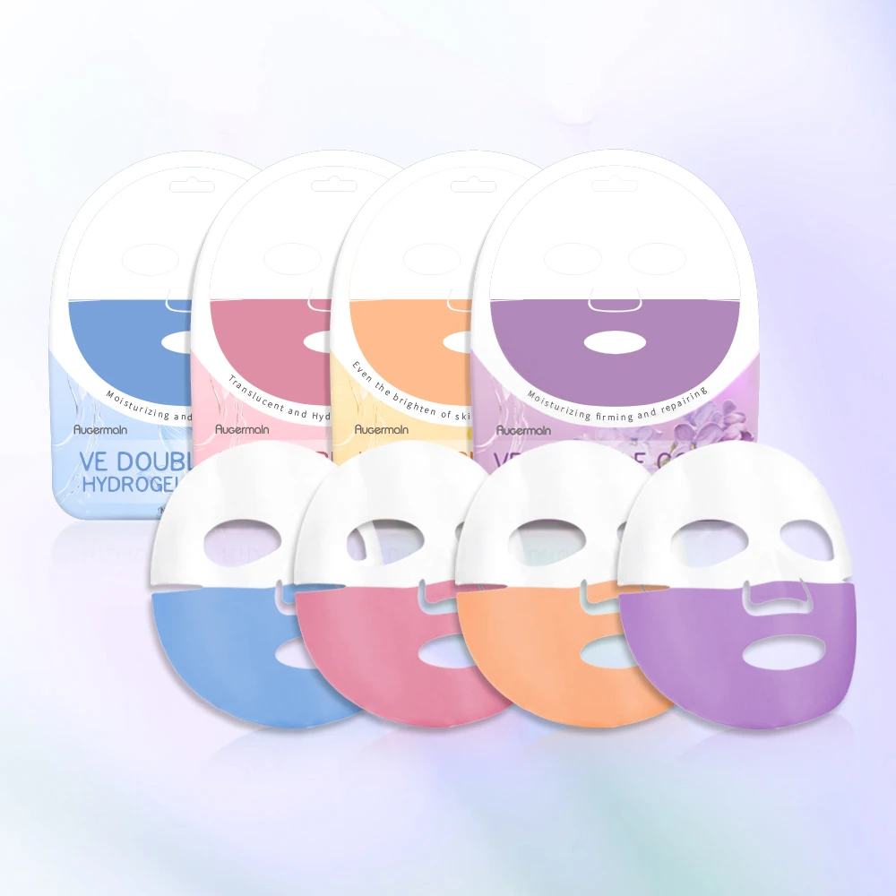 Korean Dual- color Cooling Ice Collagen Facial Mask Skin Care Beauty Moisturizing Hydrogel Face Mask Sheets