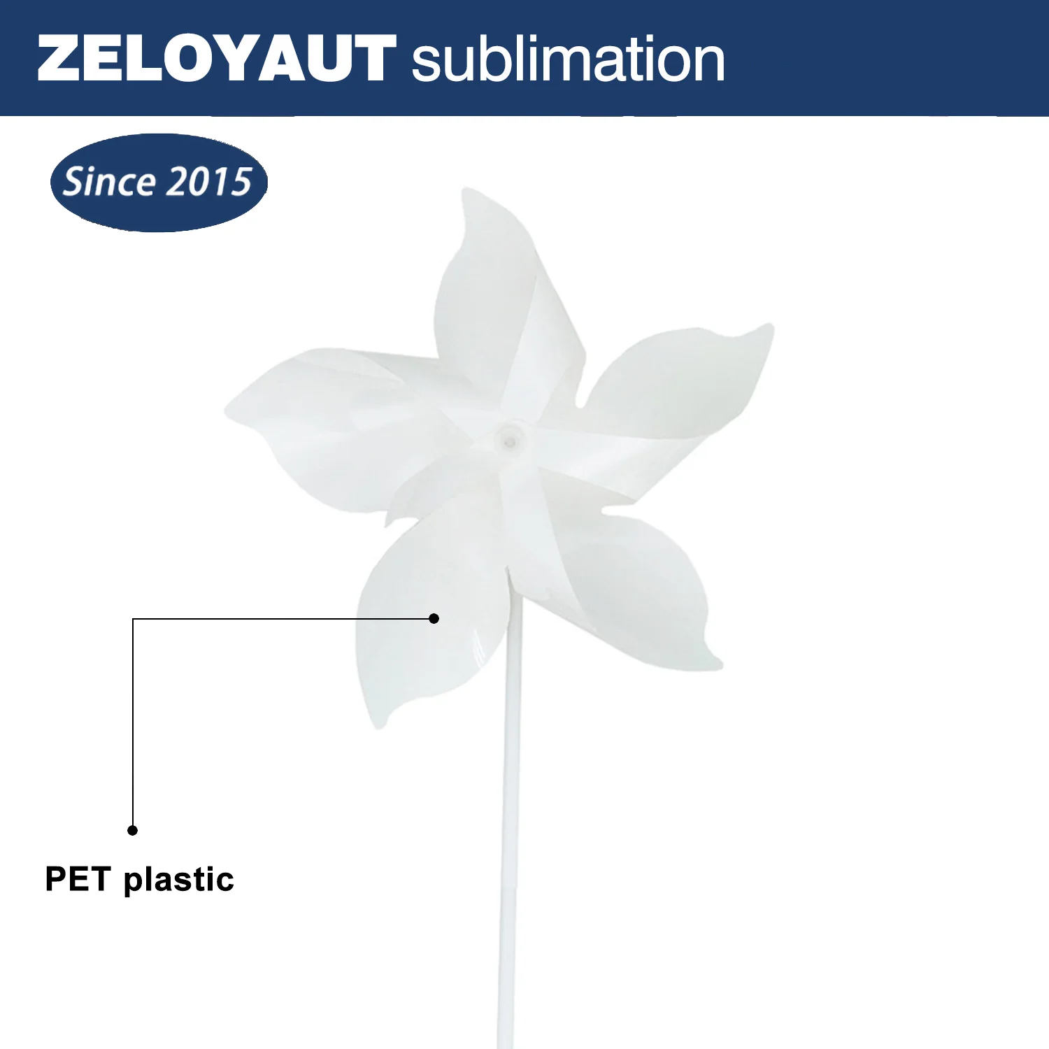 Zeloyaut PET plastic magic sublimation blank hand windmill blanks windmill outdoor kid toy hand windmill blank decorative